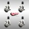Service Caster 3 Inch 316SS Thermoplastic Rubber Swivel 1-7/8 Inch Stem Caster Set Brake SCC SCC-SS316EX20S314-TPRB-TLB-178-4 - alternate 4